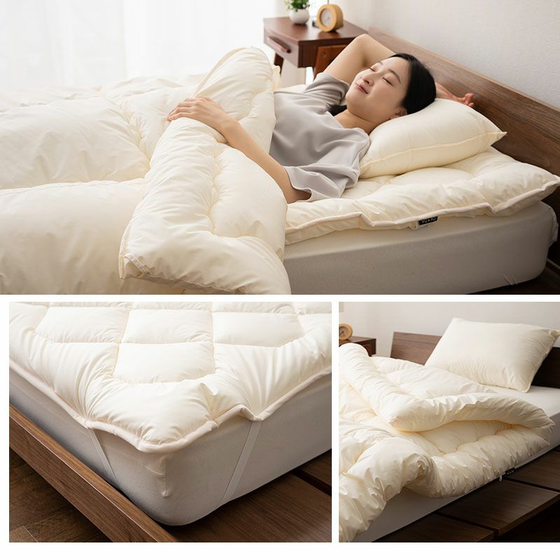 ぜんぶ洗える】 日本製 ベッド用 布団3点セット シングル │ 布団