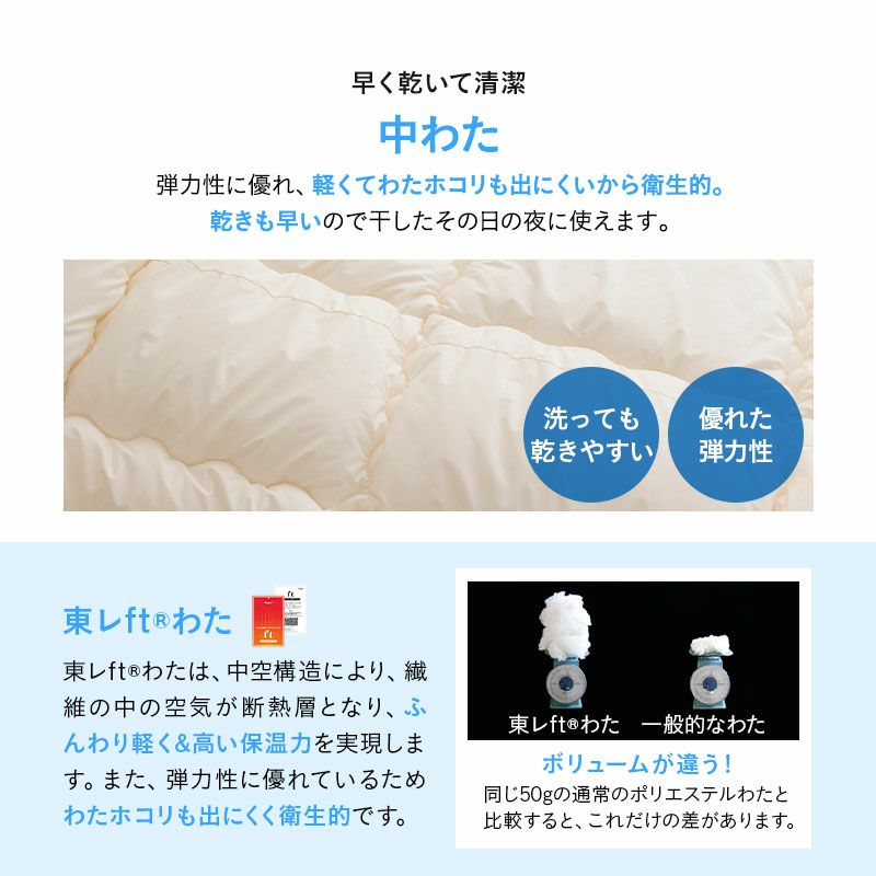 【ぜんぶ洗える】 日本製 ベッド用 布団4点セット セミダブル │ 布団・家具の専門店 エムール
