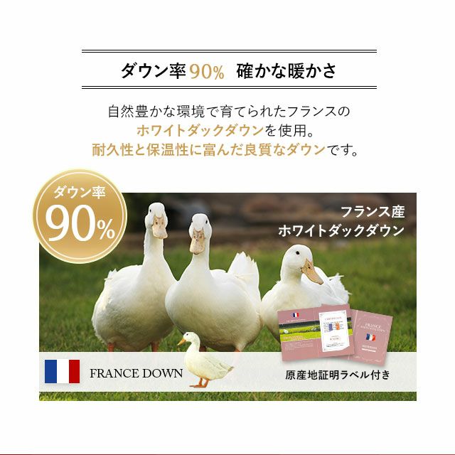 日本製 エクセルゴールドラベル 羽毛布団 ダブルロング 収納ケース付き イングランド産 ホワイトダックダウン 90％
