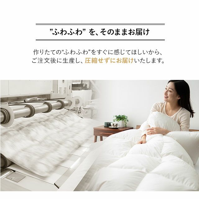日本製 ロイヤルゴールドラベル 羽毛布団 セミダブル 収納ケース付き ポーランド産 ホワイトダックダウン 93％