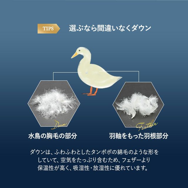 日本製 ロイヤルゴールドラベル 羽毛布団 ダブル 収納ケース付き ポーランド産 ホワイトダックダウン 93％