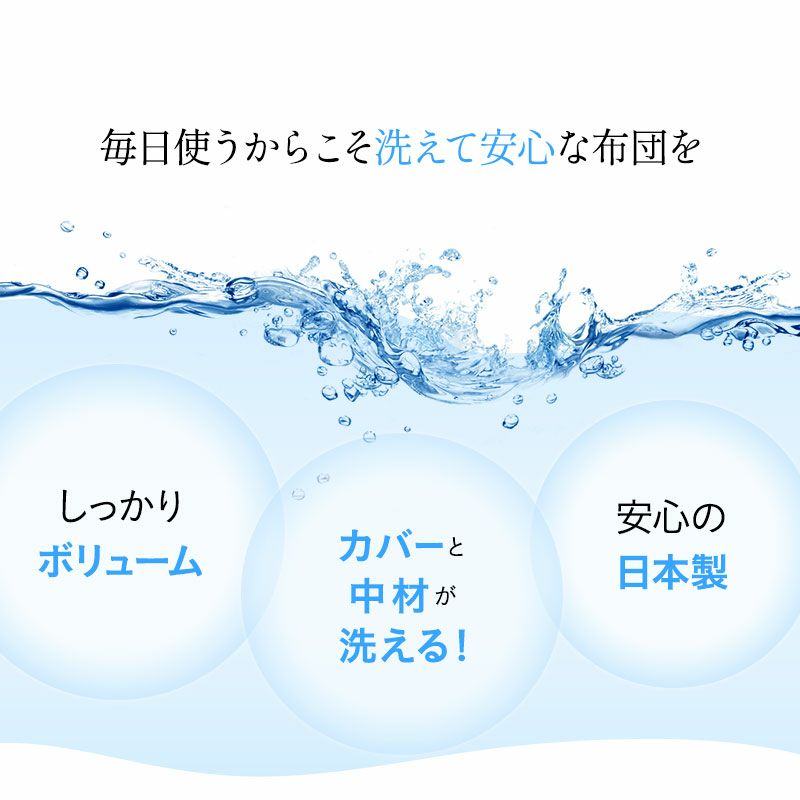 ぜんぶ洗える 掛け布団 シングル 日本製 洗える 丸洗い ウォッシャブル 洗濯機OK 綿 掛布団 洗える布団シリーズ 岡田 OKADA ブランド