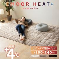 ラグ ラグマット カーペット 絨毯 190×240cm 約3畳 長方形 吸湿発熱 極暖 +4℃ あったか もこもこ ふわふわ 冬用 寒さ対策 防寒対策 エムールヒートプラス EMOOR HEAT + plus