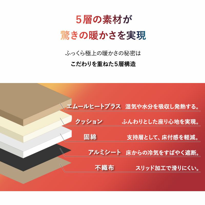 ラグ ラグマット カーペット 絨毯 190×240cm 約3畳 長方形 吸湿発熱 極暖 +4℃ あったか もこもこ ふわふわ 冬用 寒さ対策 防寒対策 エムールヒートプラス EMOOR HEAT + plus