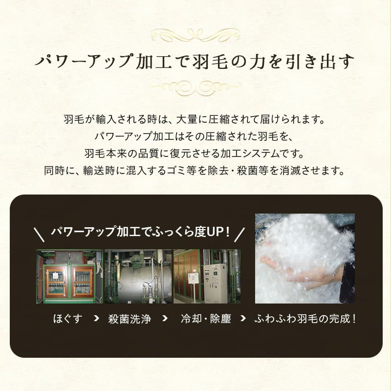 日本製 ロイヤルゴールドラベル 羽毛布団 95×120cm ベビーサイズ 収納ケース付き ハンガリー産 ホワイトグースダウン 93％