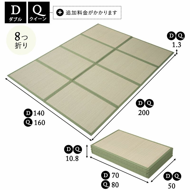 畳マットレス い草マットレス 幅65cm 幅90cm シングル ダブル クイーン 4つ折り 8つ折り 折りたたみ コンパクト 天然い草 消臭 空気洗浄 湿度調整 除湿 調湿 防カビ リラックス 和