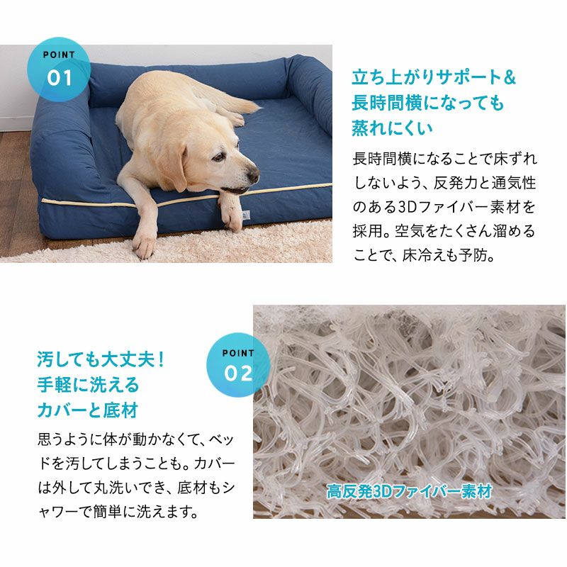 ペット用 年代に合わせて選ぶ 高反発3Dベッド Lサイズ 成犬 | 寝具・家具の専門店 エムール