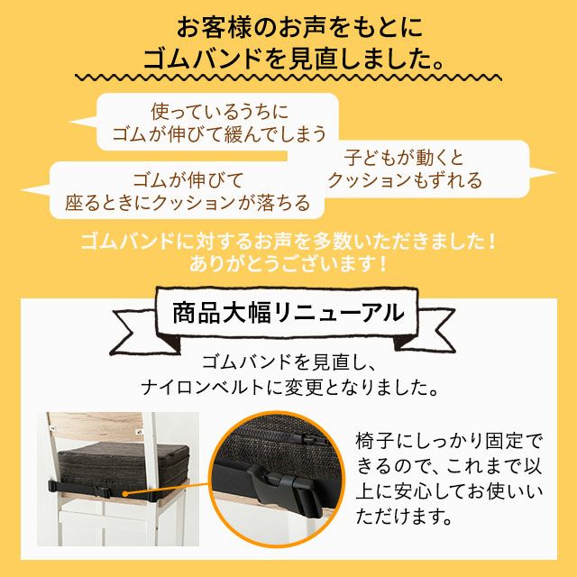 商品大幅リニューアル！お客様のお声をもとに、ゴムバンドを見直しました。