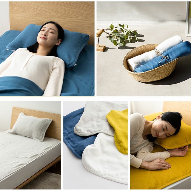 枕パッド 43×63 用 綿100％ 日本製 5重 ガーゼ 洗える プレミアム ...