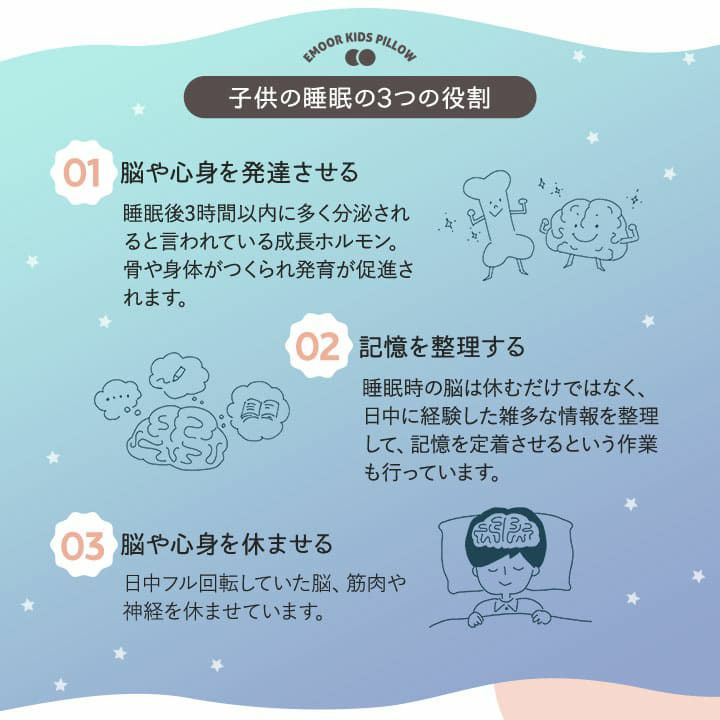 New EMOOR KIDS PILLOW エムールキッズピロー 50×30cm