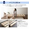すのこベッド 三つ折りマットレス セット シングルサイズ 天然木 通気性 除湿 ウレタン 体圧分散 反発力 耐久性
