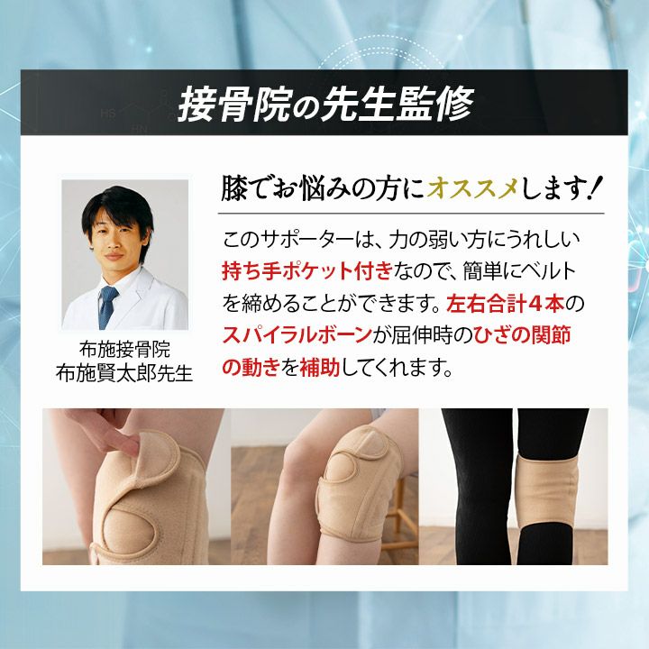 膝用サポーター しっかりワイドタイプ M～Lサイズ／LLサイズ 日本製