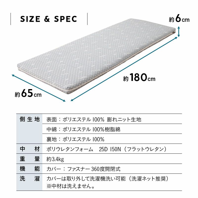 布団マットレス コンパクトショート 幅65cm 三つ折り 3つ折り 折りたたみ ごろ寝布団 ごろ寝マットレス コンパクトマットレス マットレス 敷き布団 高反発 ウレタン かため 洗えるカバー キャンプ 車中泊 車載 避難 来客用 LUXE リュクス