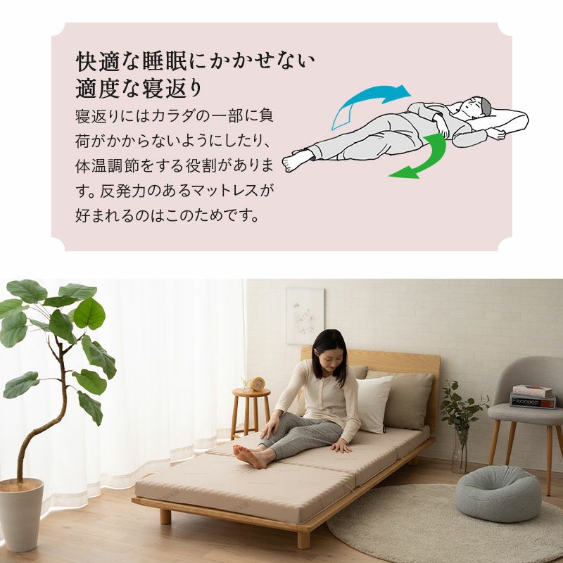 マットレス シングル 三つ折り 厚み8cm FIRST MATTRESS 高反発 ウレタン 高密度 150N 25D 柔らかめ 