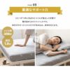 折りたたみベッド シングルサイズ 完成品 ポケットコイルタイプ ポケットコイルマットレス付き 背もたれ5段階リクライニング キャスター付き コンパクト 収納 MEHOL PREMIUM メホール プレミアム