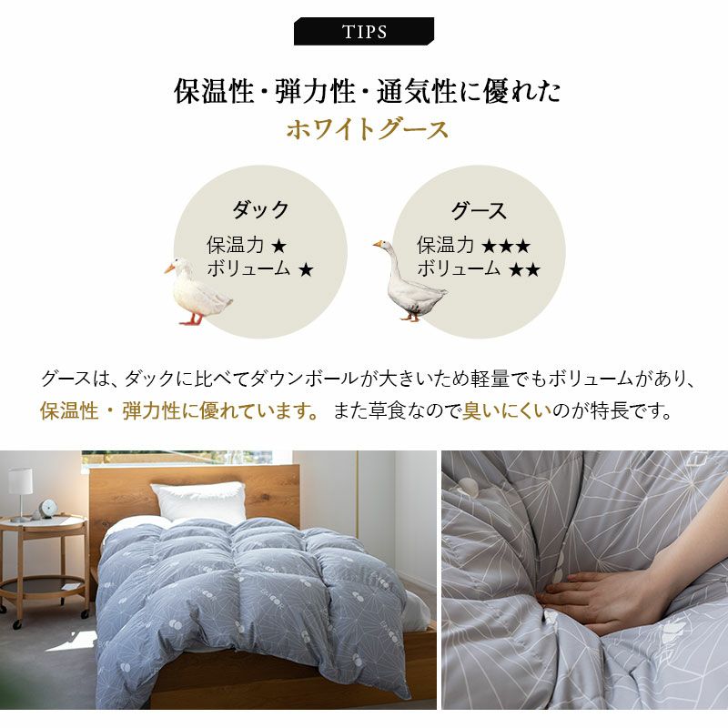 日本製 プレミアムゴールドラベル 羽毛布団 ダブル 収納ケース付き 非圧縮 高品質 最高級 オールシーズン ポーランド産 ホワイトグースダウン 95％