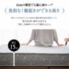 ポケットコイル マットレス セミシングル シングル セミダブル ダブル 薄型 15cm 体圧分散 沈みにくい 立ち座りしやすい 日本人好み 寝心地 弾力 ベッド 布団 EMOOR LUXE リュクス