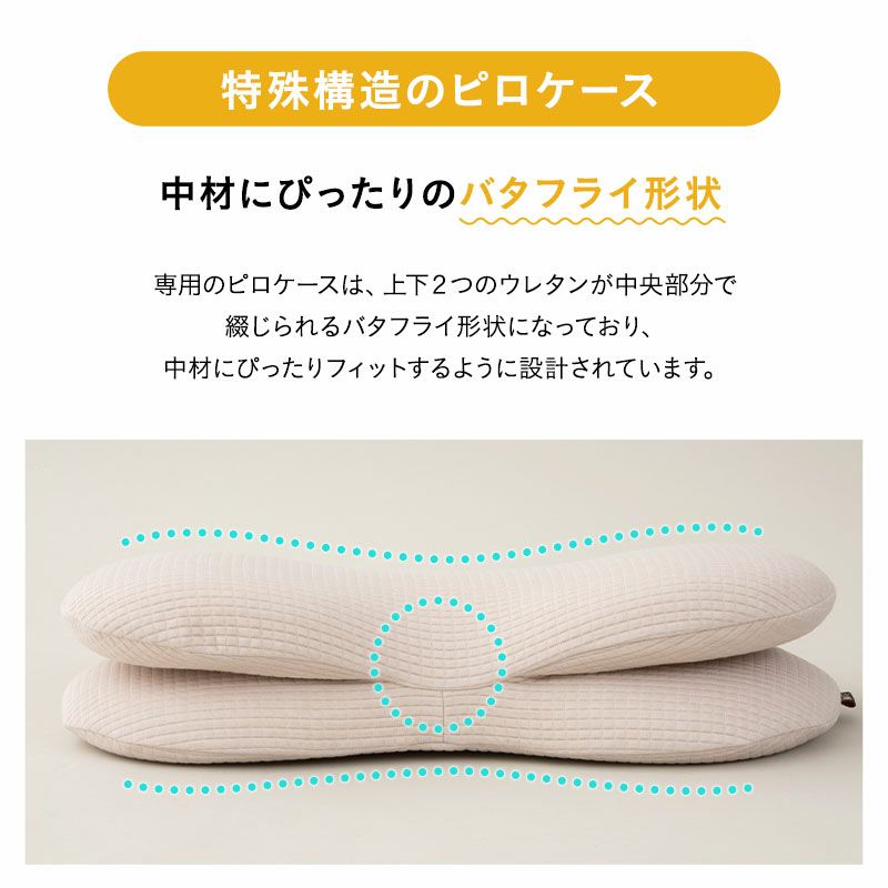 横向き寝で手が入れられる枕 30×69cm 専用カバー付き 低反発 ウレタン 体圧分散 いびき防止 腰痛緩和 消化作用促進 エムールサポート