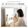 LEDライト付き 三面鏡 ミラー単体 閉じても使える 台座付き 女優ミラー 卓上ミラー 卓上鏡 化粧鏡 スタンド 置き型 ミラー 鏡 メイクアップライト ドレッサー 大型