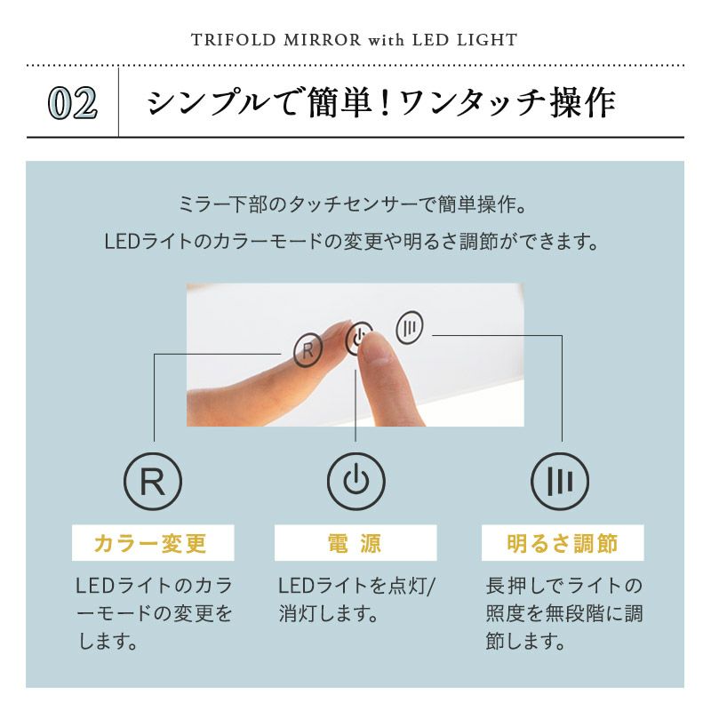 LEDライト付き ドレッサー セット 鏡台 デスク テーブル スツール 三面鏡 女優ミラー 卓上ミラー 卓上鏡 化粧鏡 鏡 ミラー スタンド 置き型 閉じても使える 台座付き 化粧 メイクアップ 卓上 大型