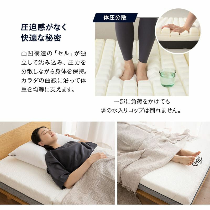 プレミアムマットレス シングル セミダブル ダブル クイーン 3層構造 三つ折り 折りたたみ マットレス 極厚 15cm 高反発 ウレタン かため 3つ折りマットレスの最高峰 EMOOR PREMIUM エムール プレミアム