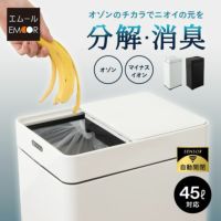 オゾン消臭機能付 電動スライドダストボックス 42L 自動開閉 1年保証 45Lゴミ袋対応 高機能 ゴミ箱 ダストボックス 横25×縦34×高さ60 ふた付き 角型 スクエア おしゃれ スリム 省スペース