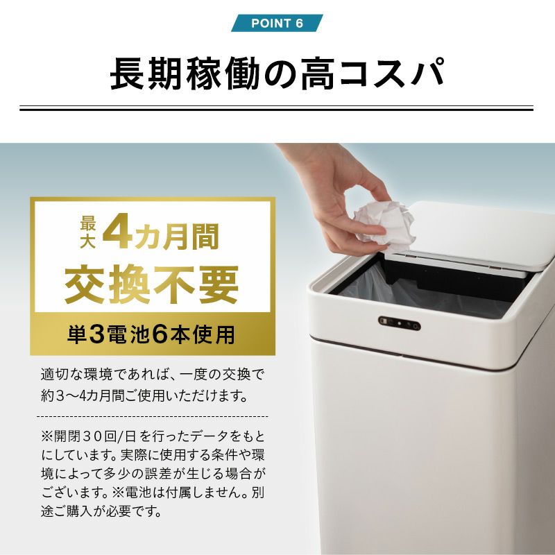 オゾン消臭機能付 電動スライドダストボックス 42L 自動開閉 1年保証 45Lゴミ袋対応 高機能 ゴミ箱 ダストボックス 横25×縦34×高さ60 ふた付き 角型 スクエア おしゃれ スリム 省スペース