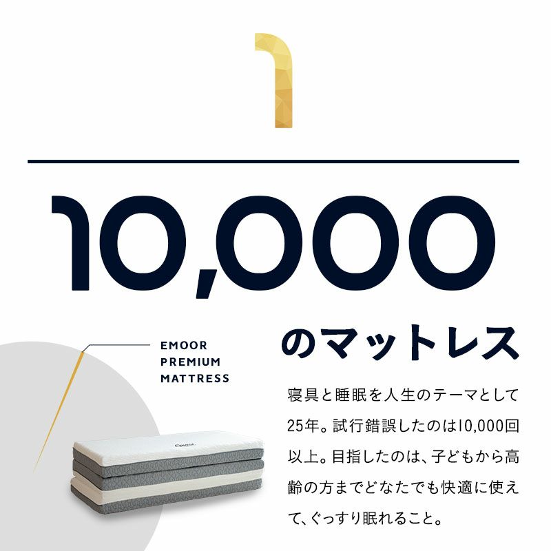 プレミアムマットレス ダブル 3層構造 三つ折り 折りたたみ マットレス 極厚 最厚 15cm 高反発 高密度 ウレタン かため 洗える 柔軟性 弾力性 フィット性 通気性 体圧分散 3つ折りマットレスの最高峰