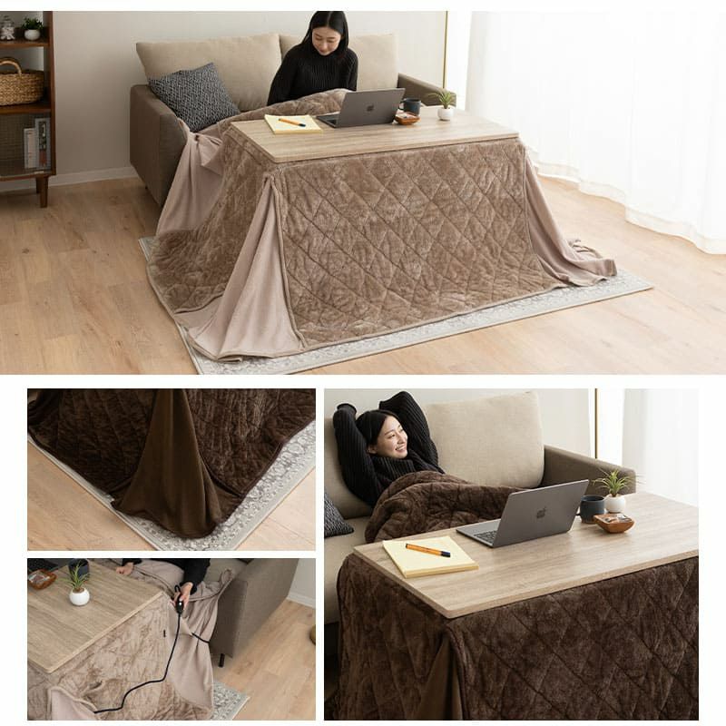 こたつ掛け布団 こたつ布団 ハイタイプ 80×50cm 120×60cm 長方形 省スペース こたつ コタツ 極暖 +2℃ 吸湿発熱 あったか 冬用 防寒 エムールヒート EMOOR HEAT