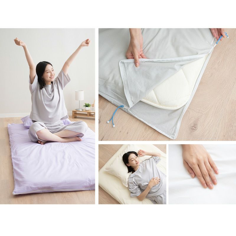 敷き布団カバー シングル 日本製 綿100% 取り外しが簡単 時短 プレッソ | 寝具・家具の専門店 エムール お選びください ホワイト