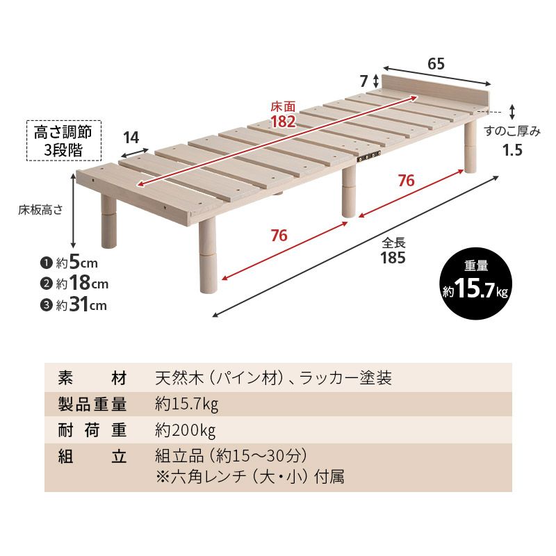 組み合わせて使う 省スペース システムベッド 3点セット ハンガーシェルフ 幅220cm デイベッド すのこベッド ごろ寝マットレス コンパクトマットレス デスク付き 棚付き ベッド上 ベッドサイド 収納 賃貸 一人暮らし ワンルーム 1R 狭小住宅 子供部屋