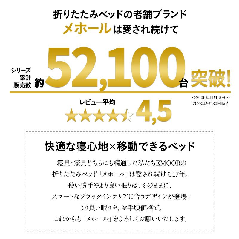 折りたたみベッド シングルサイズ ハイタイプ メホール スマート 高反発ウレタンマットレス付き 背もたれ5段階リクライニング ファブレザー お手入れ簡単 コンパクト 収納 送料無料