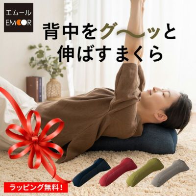 【東京家具】 背中をグ～ッと伸ばすまくら 背中枕 クッション ストレッチ エクササイズ ポール 敬老の日 母の日 父の日 ギフト プレゼント