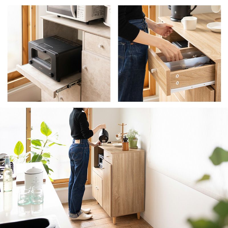 お土産・買い物 IKEAキッチン作業台 食器棚 レンジ台 キッチンラック 