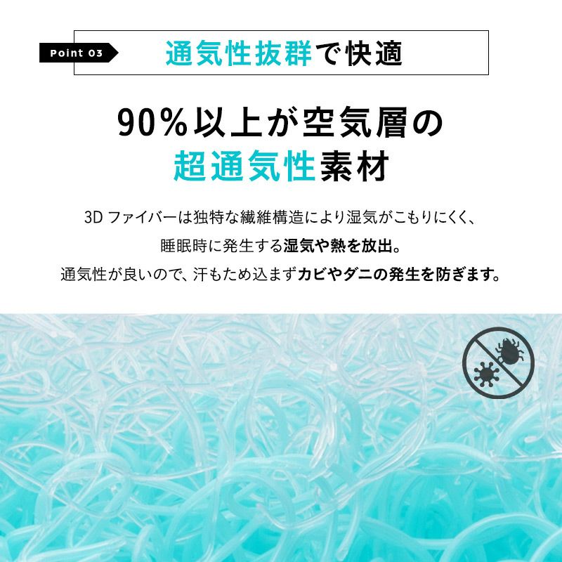 マットレス 敷布団 シングル 通気性抜群 3つ折り 三つ折り 折りたたみ 体圧分散 高反発 3Dファイバー 丸洗いOK 清潔 衛生的 低刺激 軽量 コンパクト ほこり低減 SUPPORT MATTRESS サポートマットレス