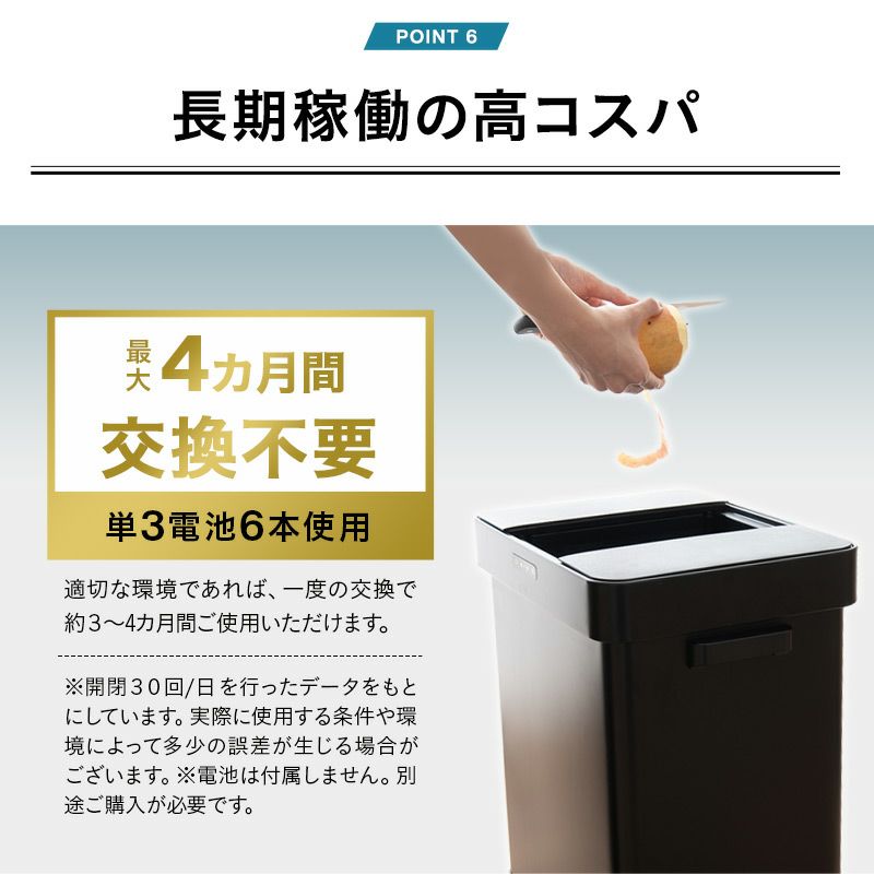 オゾン消臭機能付 電動スライドダストボックス 50L 大容量 分別 自動開閉 1年保証 50Lゴミ袋対応 高機能 ゴミ箱 ダストボックス 横31.5×縦43×高さ56 ふた付き 角型 スクエア おしゃれ スリム 省スペース