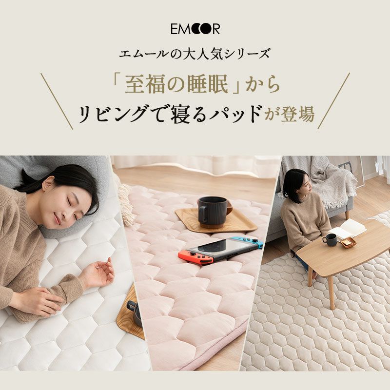 【至福の睡眠】 ラグ ラグマット カーペット 絨毯 130×190cm 190×190cm 190×240cm 約1.5畳 約2畳 約3畳 長方形 正方形 マシュマロ しっとり 冬用 寒さ対策 防寒対策 敷きパッド マット