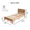 すのこベッド ベッドフレーム シングル 木製 ロータイプ ヘッドボード付き 天然木 タモ 桐 すのこ スノコ ベッド 通気性抜群 抗菌効果 保温効果 カビ対策 湿気対策 ベッド下収納 立ち座りしやすい emoza エモザ