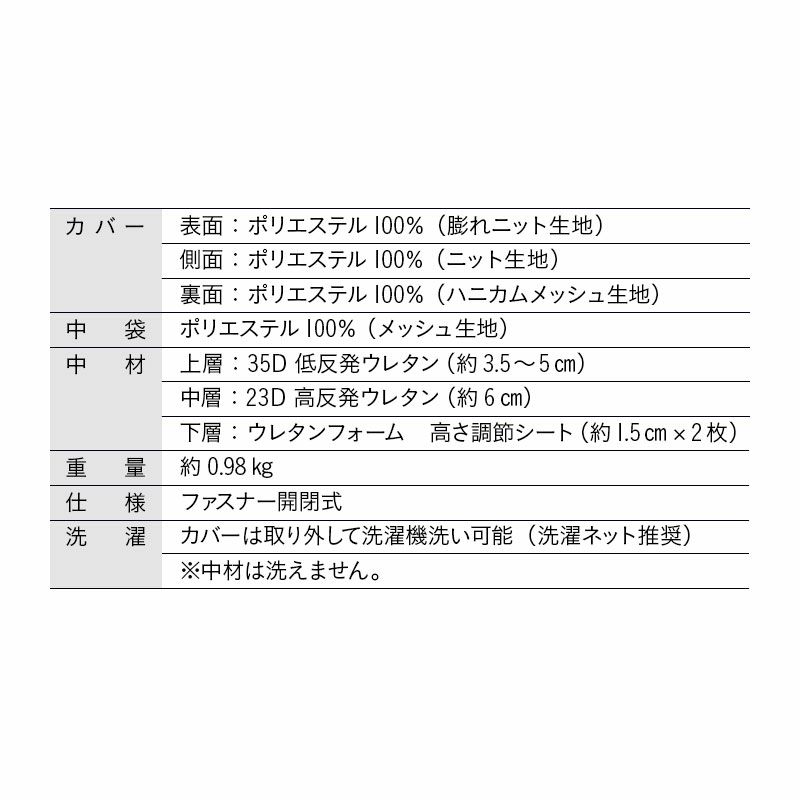 プレミアムピロー 40×60cm 横向き寝対応 3層構造 高さ調節可能 カスタマイズ ウレタン 枕 まくら マクラ ピロー 洗える 柔軟性 弾力性 フィット性 通気性 体圧分散 まくらの最高峰 EMOOR PREMIUM プレミアム