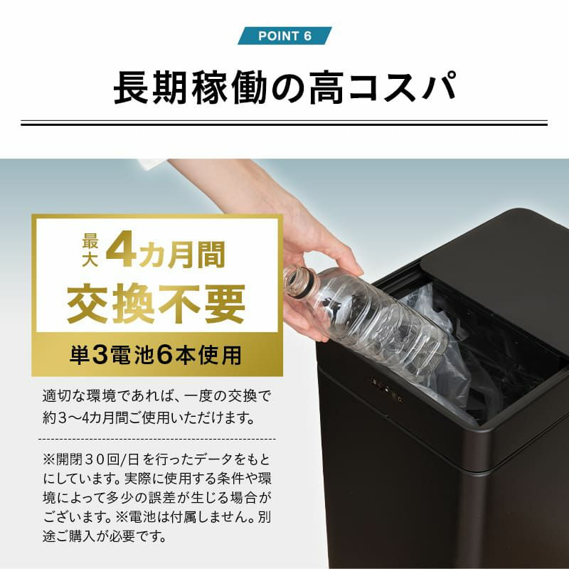 オゾン消臭機能付 電動スライドダストボックス 30L 脚付き リビング用 自動開閉 1年保証 30Lゴミ袋対応 高機能 ゴミ箱 ダストボックス 横25.5×縦34.5×高さ66 ふた付き 角型 スクエア おしゃれ スリム 省スペース