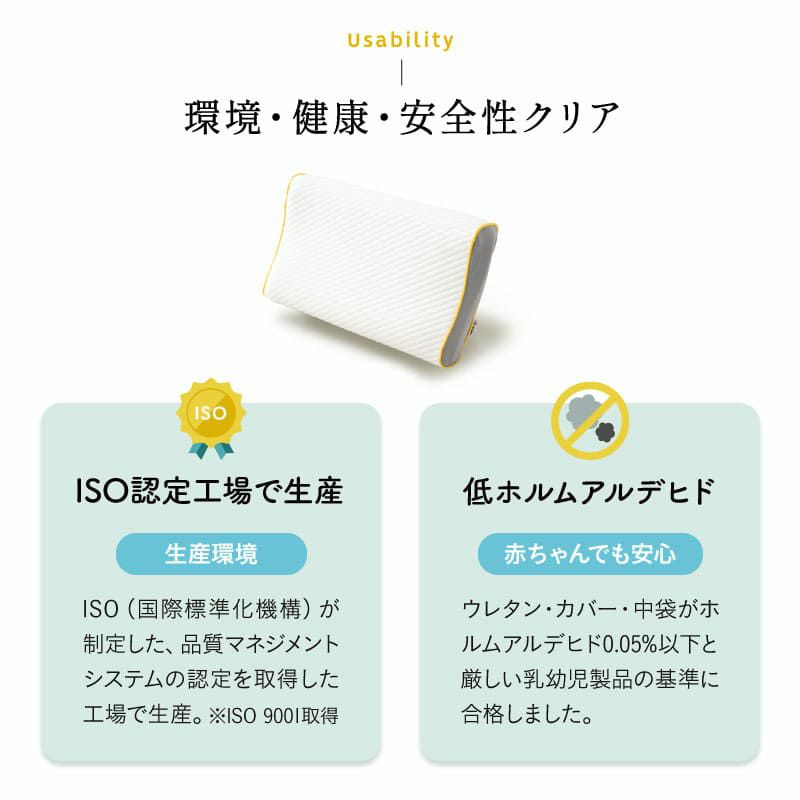 REMONピロー 35×50cm 包まれてトロけるしっとり感 4層構造 好みの高さと触感にカスタマイズ 低ホルムアルデヒド 低反発 ウレタン フィット感 弾力性 通気性 高耐久 体圧分散 REMON PILLOW レモン