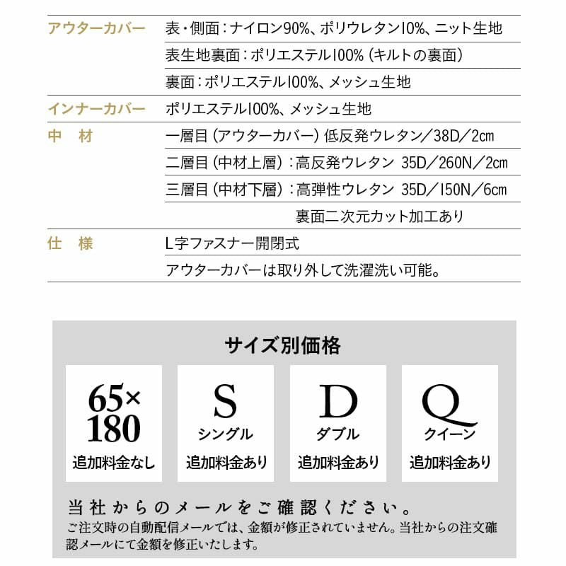 布団マットレス コンパクトショート シングル ダブル クイーン 収納バンド付き 3層構造 極厚 丸巻きタイプ 耐久性 へたりにくい FUTON マットレス 敷き布団 ウレタン 軽量 省スペース DORA ドラ どら