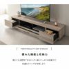 テレビボード テレビ台 ローボード 幅180cm 完成品 日本製 木目調 フラップ扉 収納扉 引き出し 大容量 魅せる収納 ディスプレイ ラック 耐荷重50kg RAMANET ラマネート