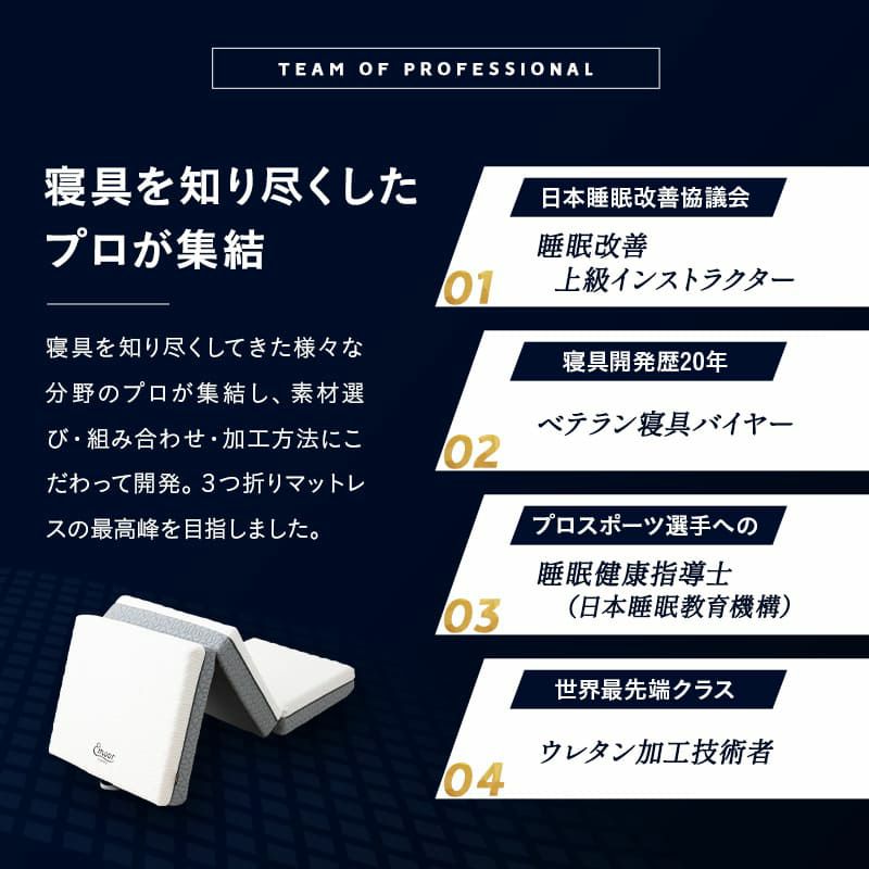 プレミアムマットレス セミシングルショート 幅80cm 三つ折り 折りたたみ 3層構造 極厚 15cm コンパクトマットレス ごろ寝マットレス 高反発 ウレタン かため 洗えるカバー キャンプ 車中泊 車載 避難 3つ折りマットレスの最高峰 PREMIUM