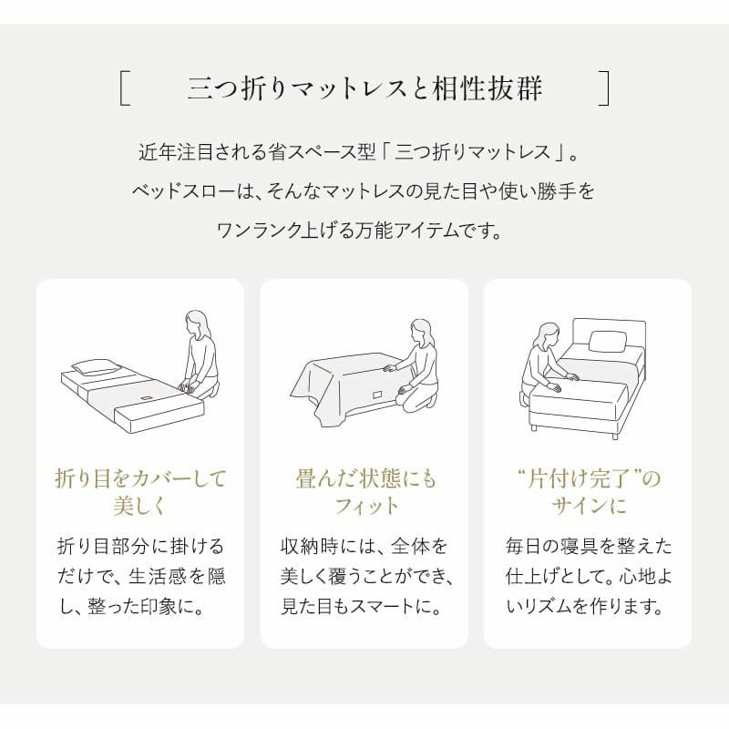 ベッドスロー シングル セミダブル ダブル クイーン ポリエステルサテン生地 コットン100％生地 ベッドライナー フットスロー フットライナー 汚れ防止 コーディネート 上品 ホテルスタイル ホテルライク