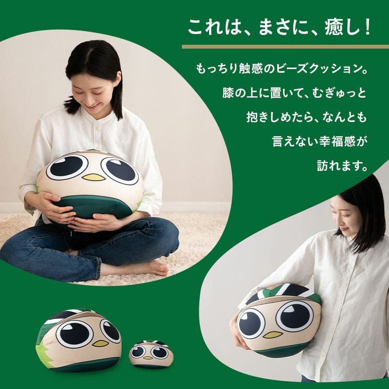 【エムールデイ限定商品】 TOKYO VERDY × EMOOR 公式コラボ リヴェルン ビーズクッション 37×30cm ノーマルサイズ クッション 背もたれ マスコットキャラクター 東京ヴェルディ