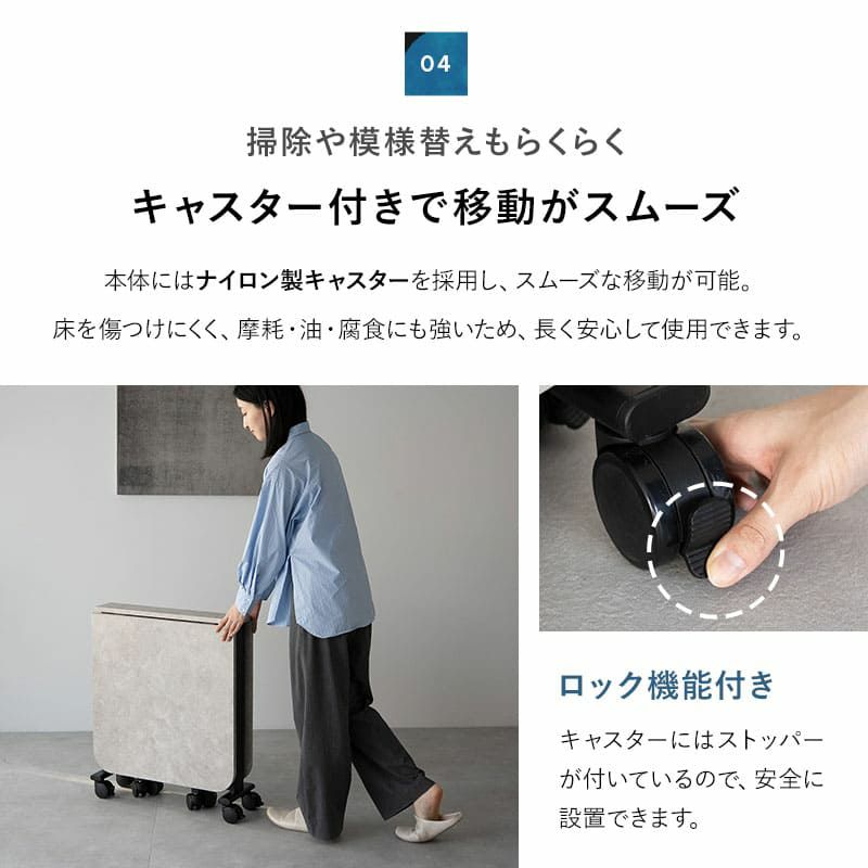 折りたたみテーブル 幅130cm 完成品 キャスター付き 長方形 角型 四角 テーブル単品 食卓 テーブル スチール脚 石目調 ダイニングテーブル センターテーブル デスク 食事 仕事 Foldix フォルディックス